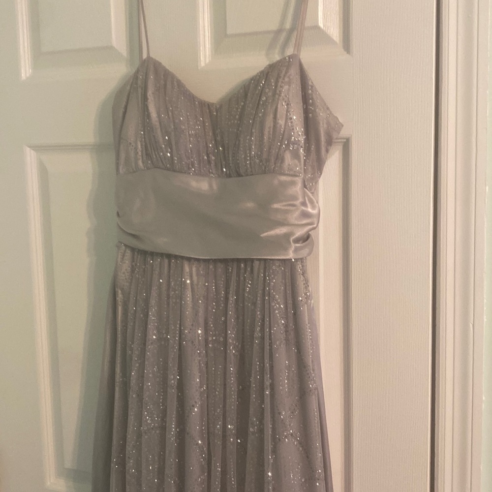 Gray prom dress